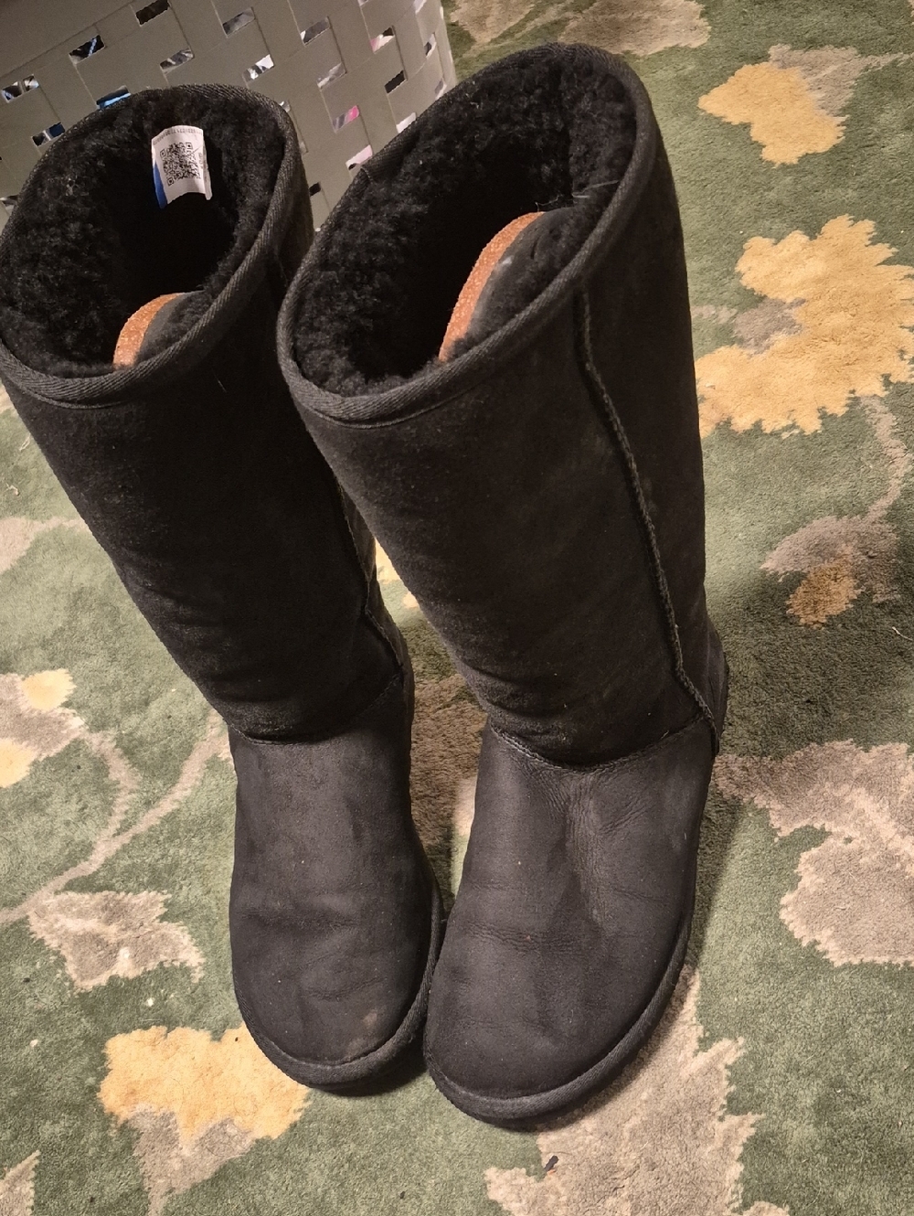 UGG Black Classic Tall Shearling Winter Boots